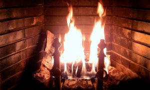 Fireplace Burning